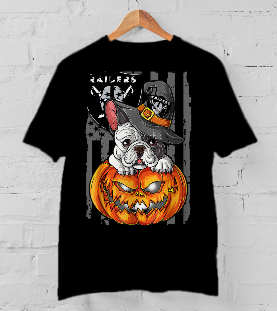 Raiders Halloween Bulldog Pumpkin T-Shirt