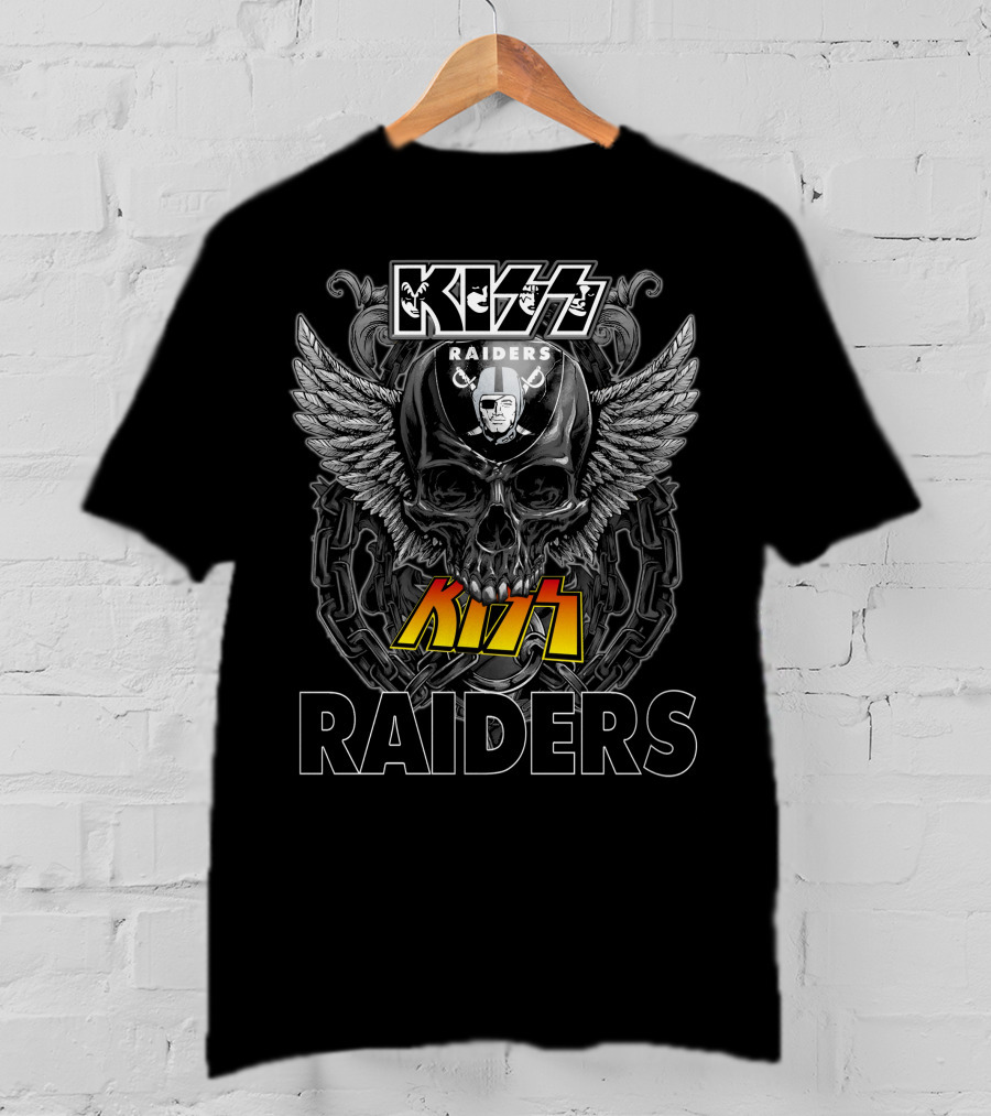 Kiss Raiders Skull Wings T-Shirt