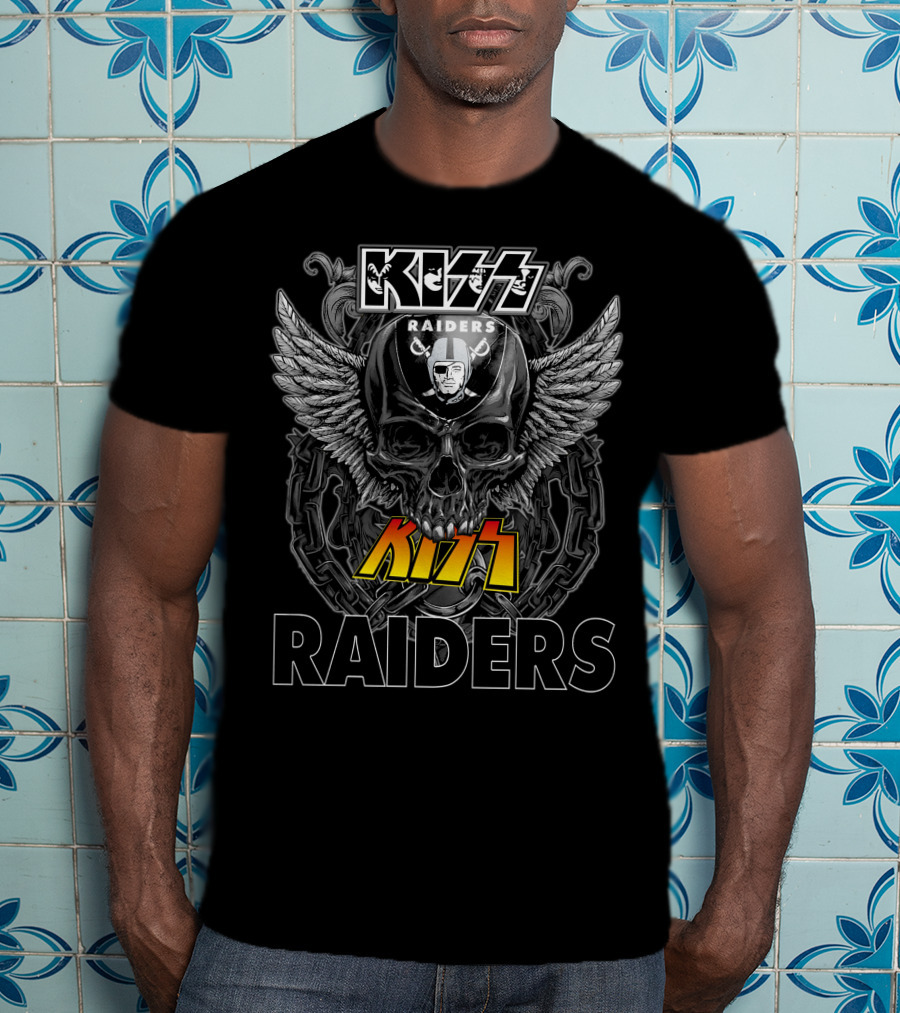 Kiss Raiders Skull Wings T-Shirt