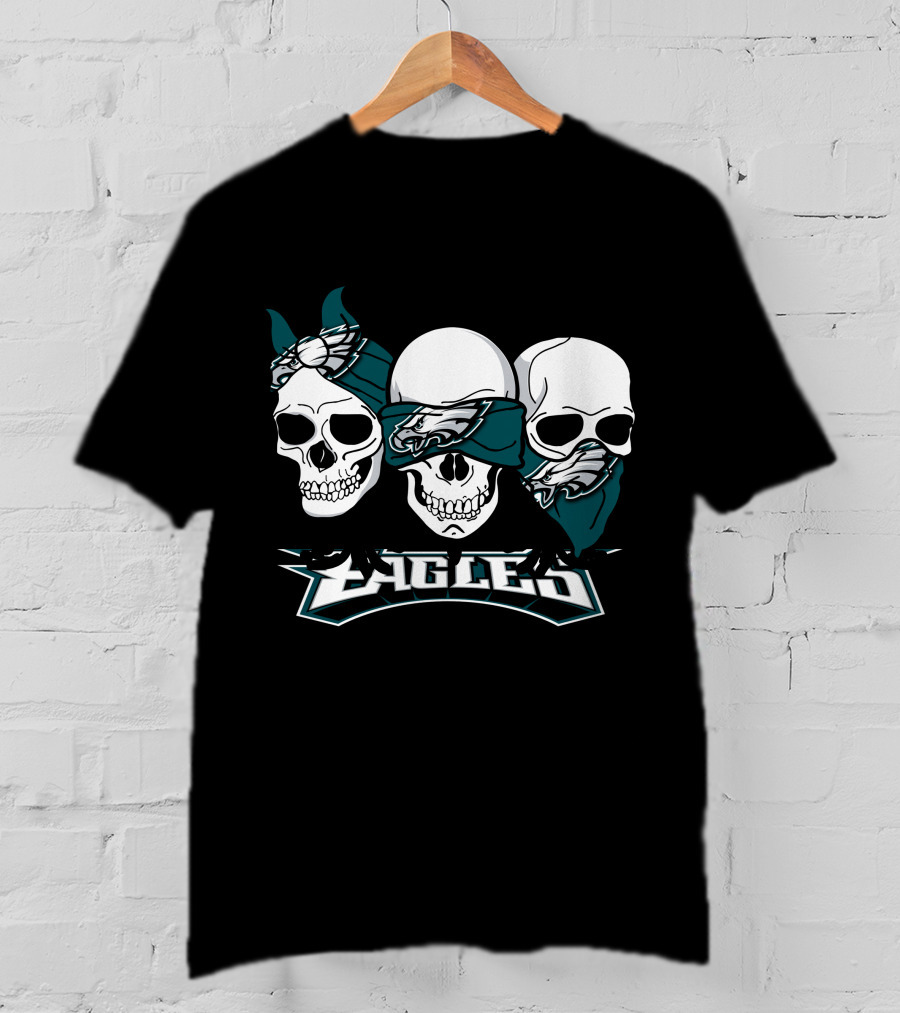 Eagles Three Skull Bandana T-Shirt