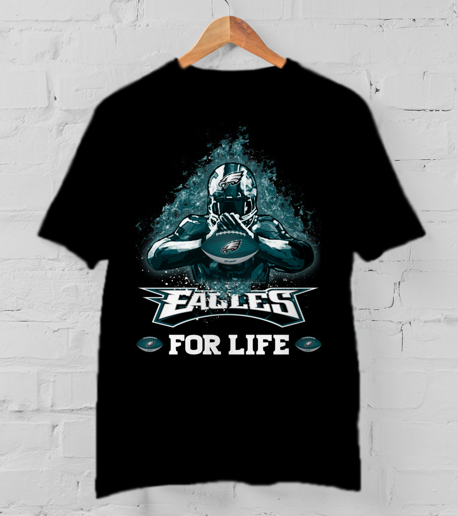 Eagles For Life Philadelphia Football Helmet Rugby T-Shirt