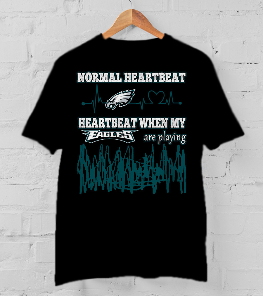 Normal Heartbeat Heartbeat When My Eagles Are Playing T-Shirt