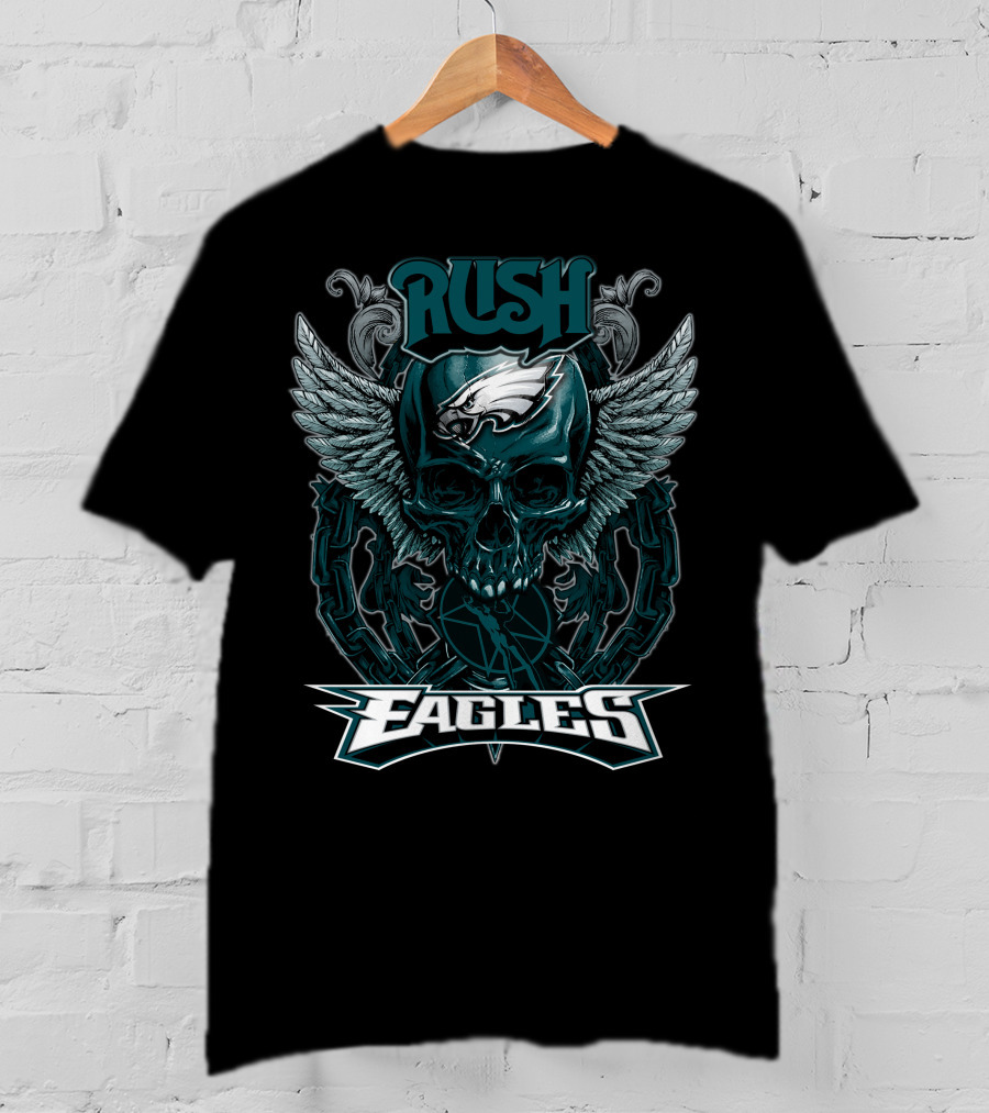 Rush Eagles Winged Skull T-Shirt