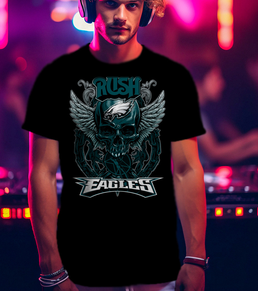 Rush Eagles Winged Skull T-Shirt