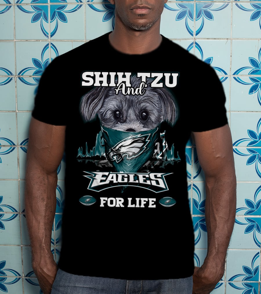Shih Tzu And Eagles For Life T-Shirt