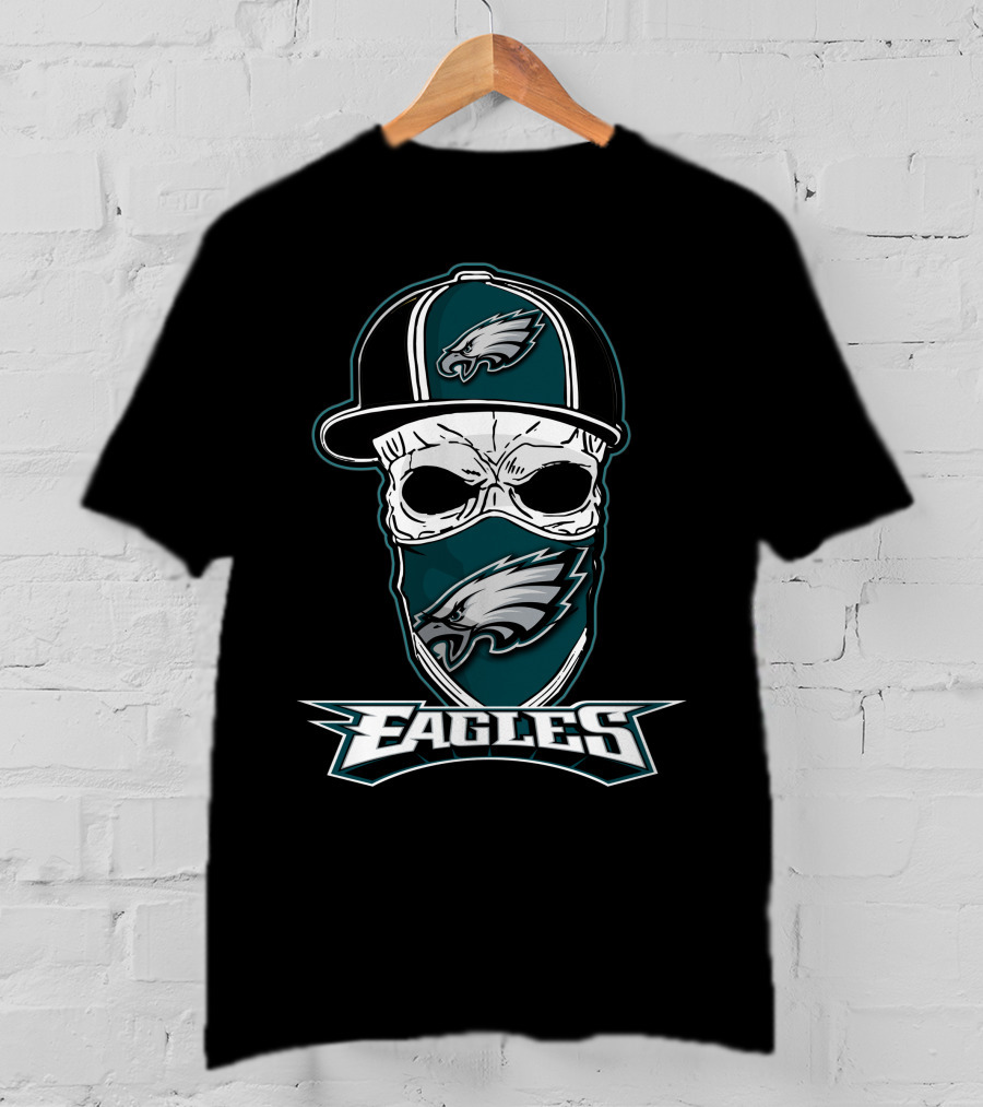 Philadelphia Eagles Skull Cap Mask T-Shirt