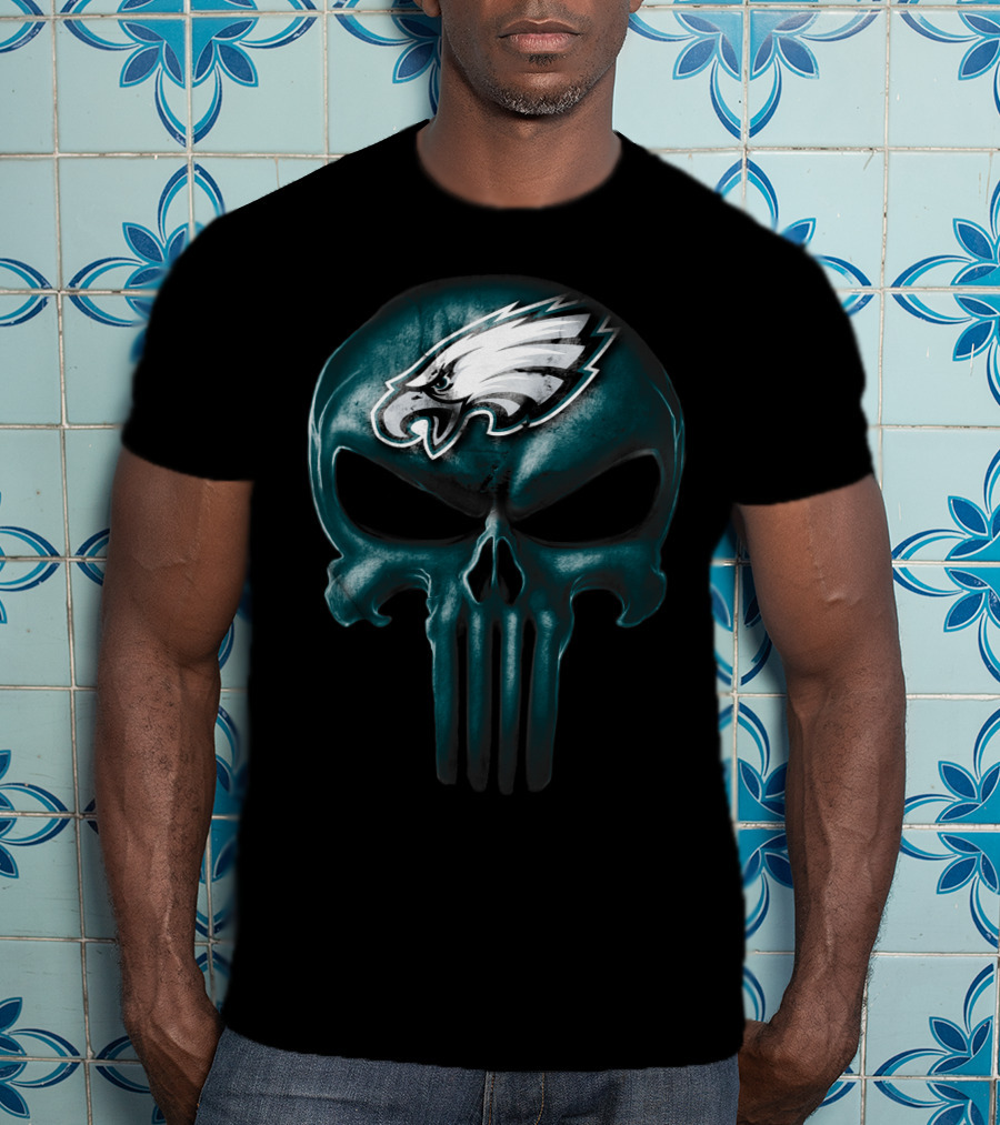 Philadelphia Eagles Skull V3 T-Shirt