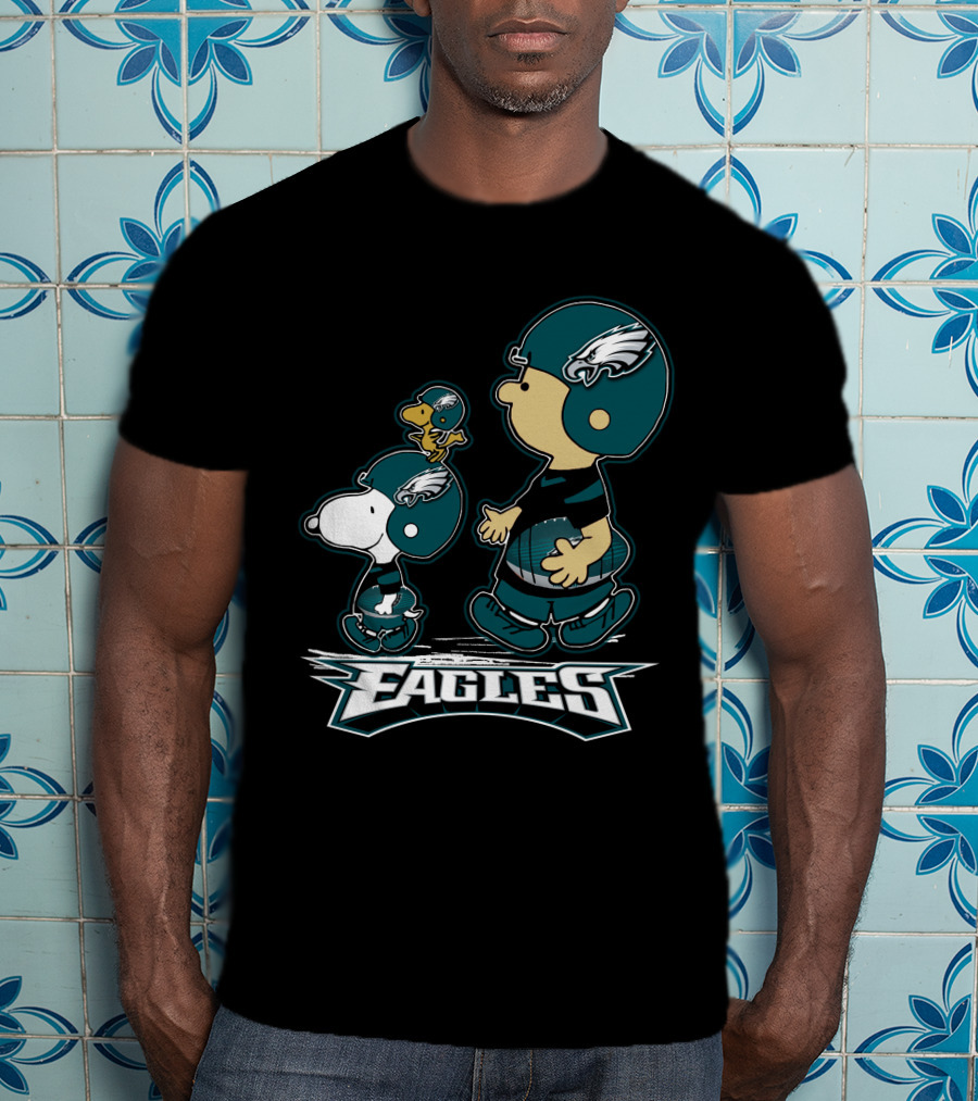 Snpfootball Philadelphia Eagles Peanuts Characters Nfl Fan T-Shirt
