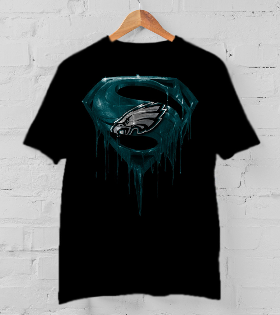 Philadelphia Eagles Superman Dripping T-Shirt