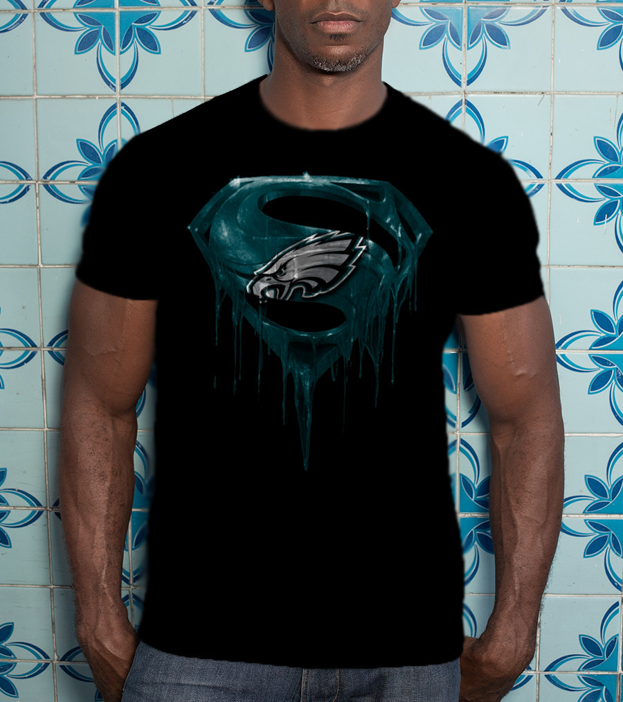 Philadelphia Eagles Superman Dripping T-Shirt