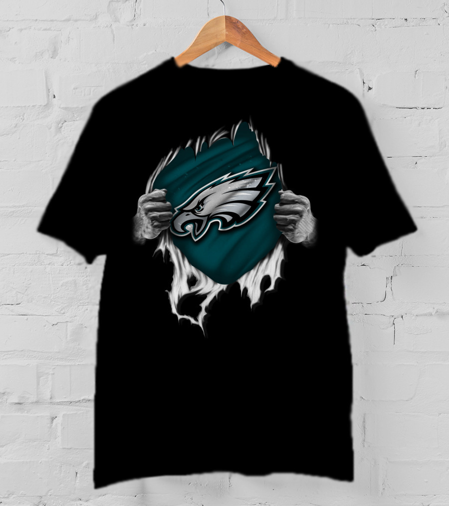 Torn Philadelphia Eagles Ripped T-Shirt