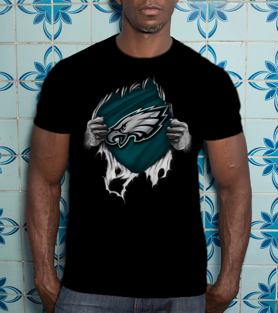 Torn Philadelphia Eagles Ripped T-Shirt