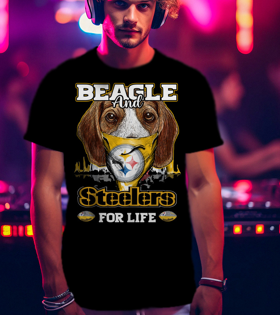 Beagle And Steelers For Life T-Shirt