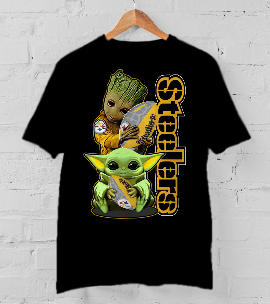 Grzd Steelers Baby Alien Groot Football T-Shirt