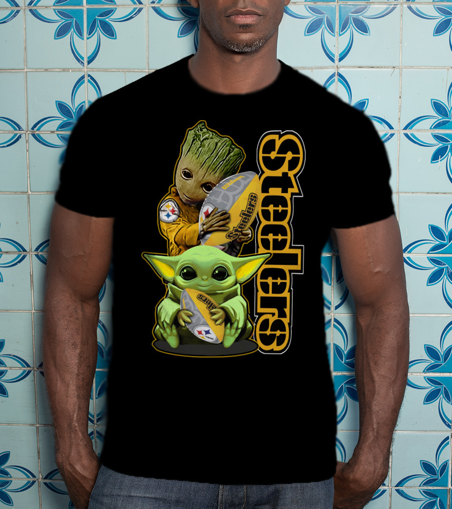 Grzd Steelers Baby Alien Groot Football T-Shirt