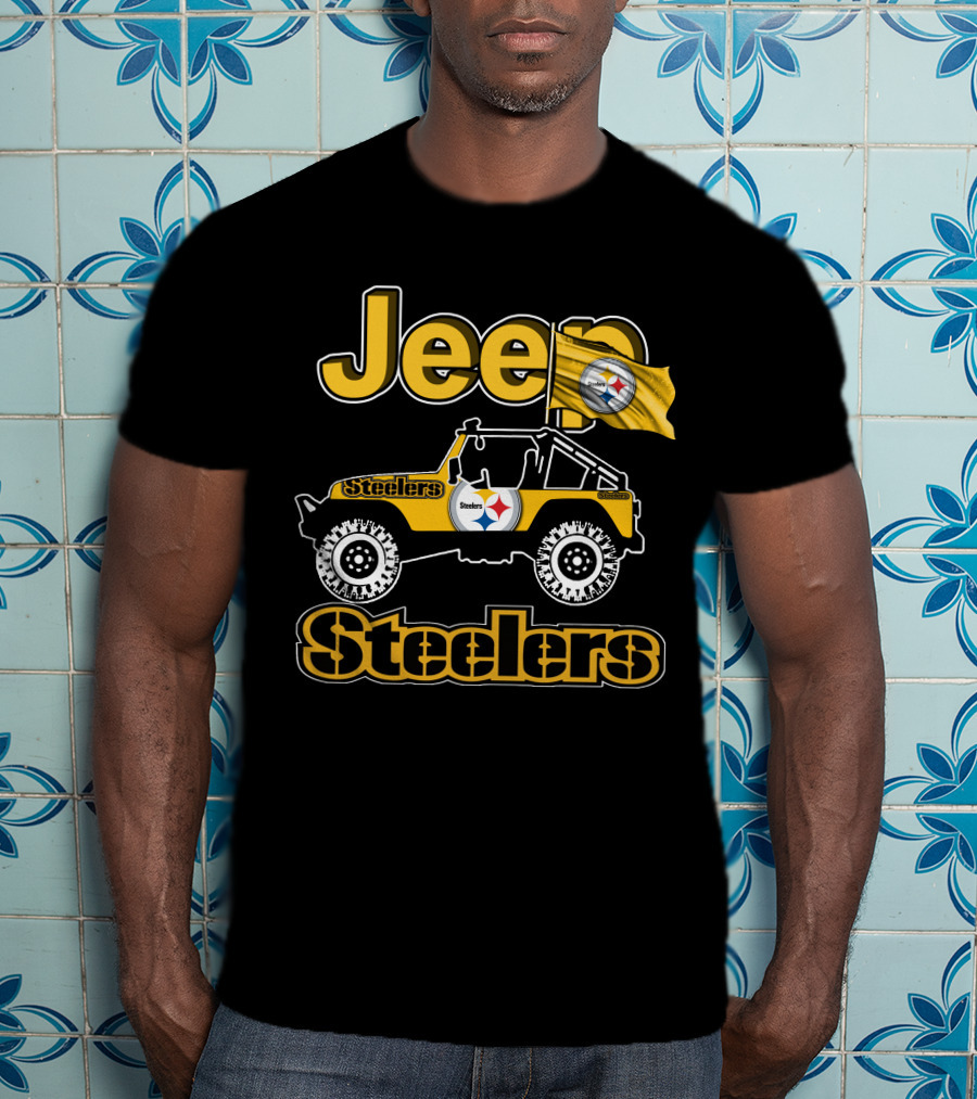 Jeep Pittsburgh Steelers Off-Road Adventure With Team Flag T-Shirt