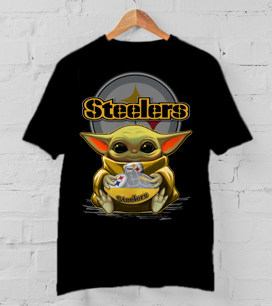 Steelers Baby Yoda Pittsburgh Steelers Fan Gear T-Shirt