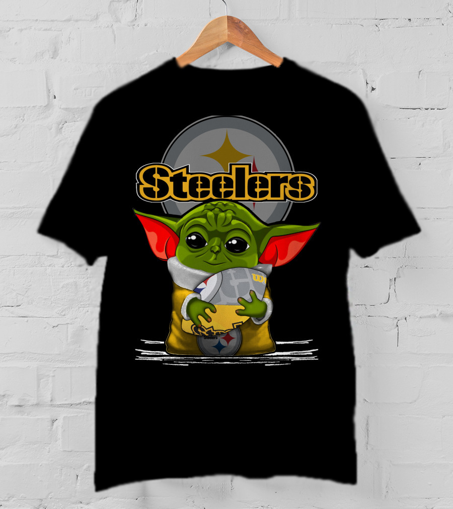 Yoda V3 Steelers Aliens Football T-Shirt