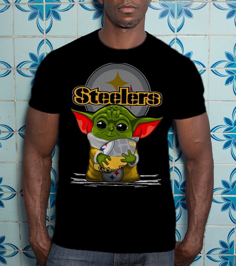 Yoda V3 Steelers Aliens Football T-Shirt