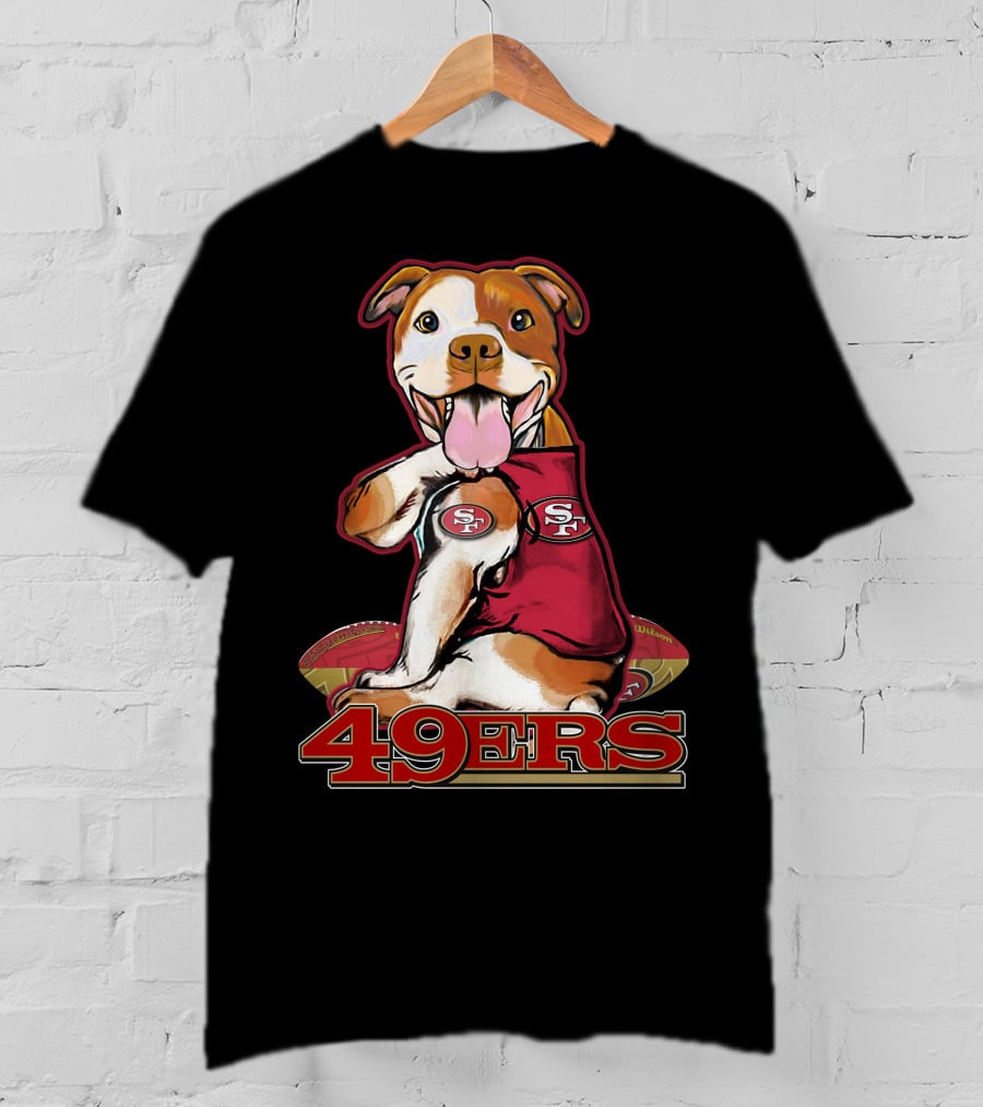 Pitbull Mascot San Francisco 49ers Football 49Ers T-Shirt