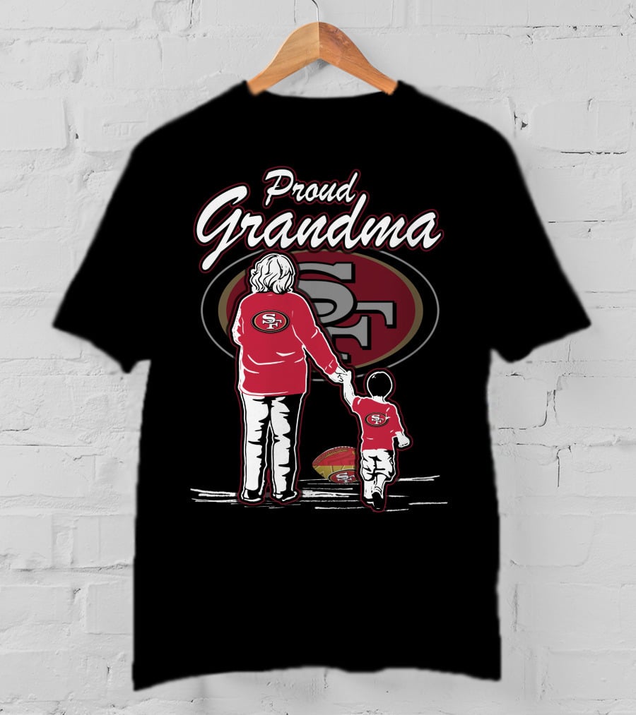 San Francisco 49ers Proud Grandma Vintage Style Football Family T-Shirt