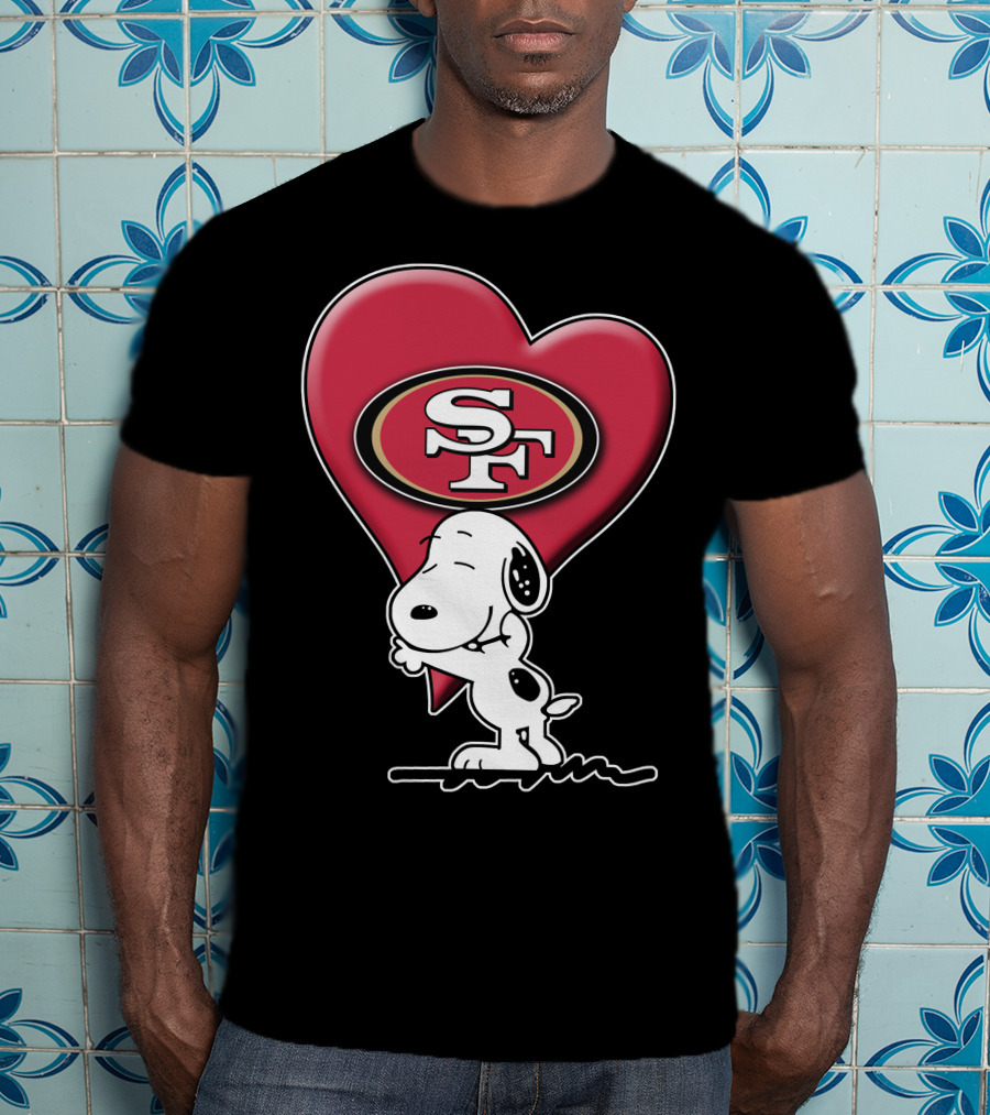 Snoopy Heart San Francisco 49ers Sf T-Shirt