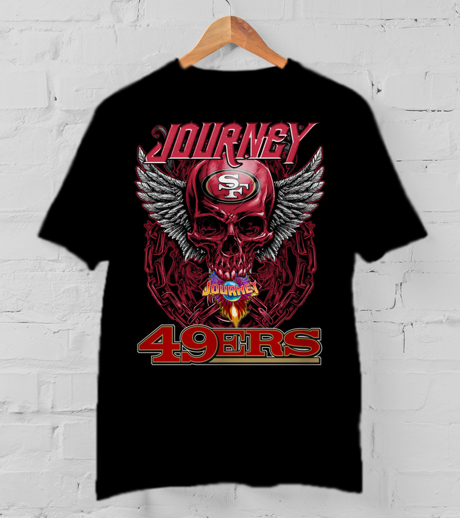 Journey San Francisco 49ers Skull And Wings T-Shirt