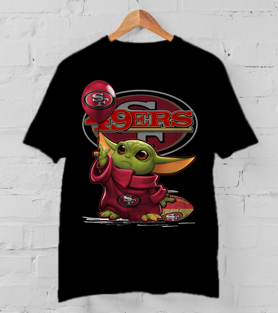 Yoda 49ers SF Balloon Football T-Shirt