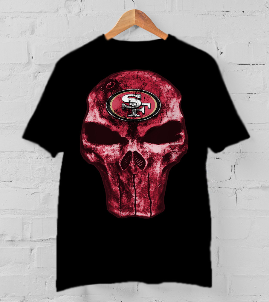 Skull V4 San Francisco 49ers SF T-Shirt