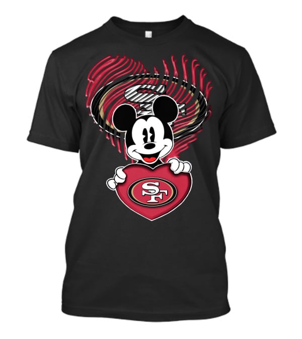 Mick San Francisco 49ers Heart T-Shirt