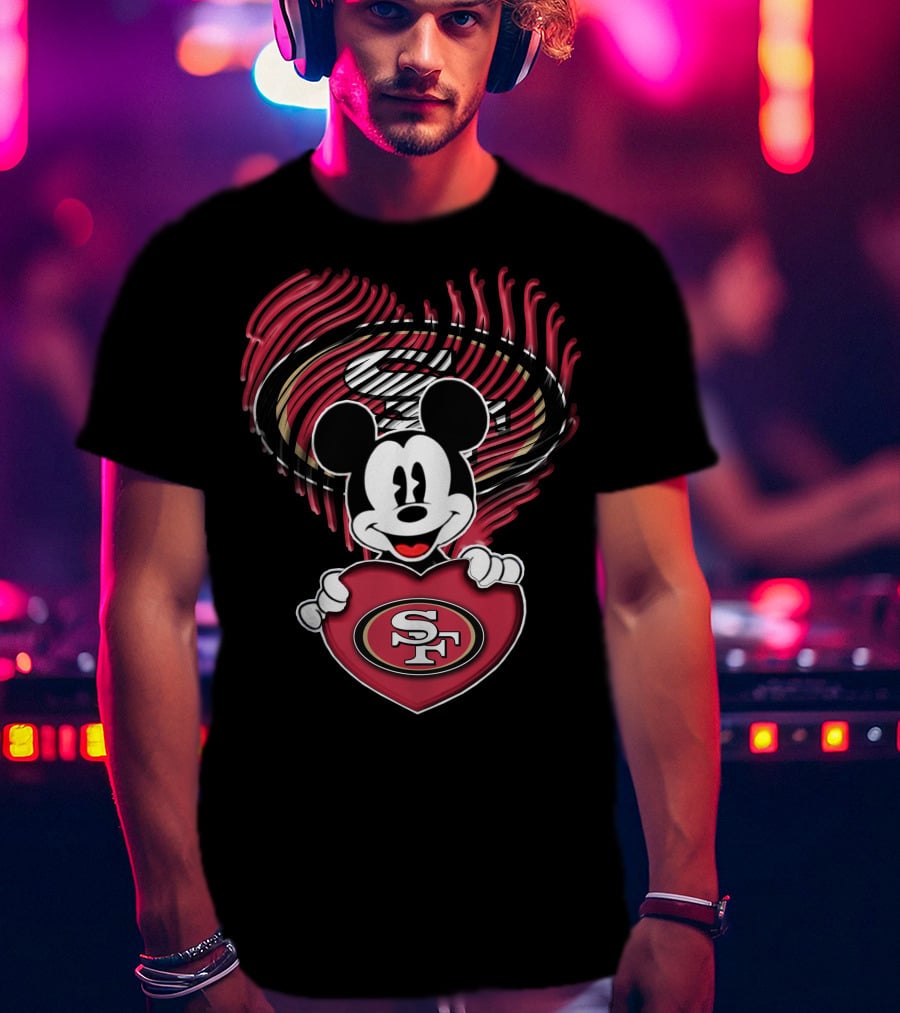 Mick San Francisco 49ers Heart T-Shirt