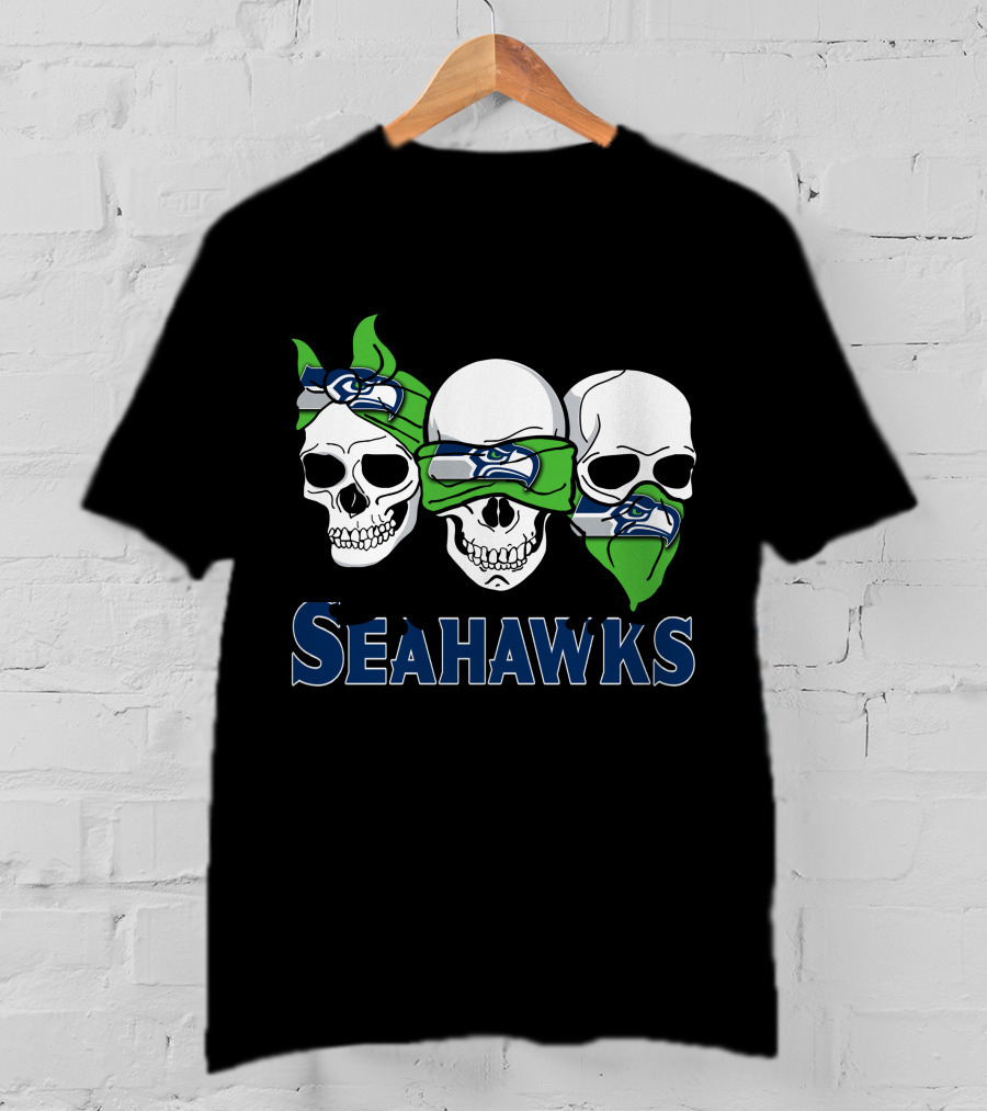 Seahawks Skulls Trio Bandana T-Shirt
