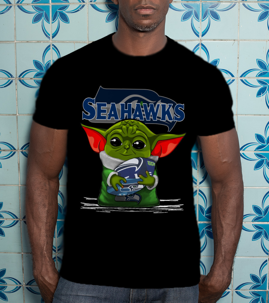 Yoda V3 Seahawks Football Mandalorian Fan T-Shirt