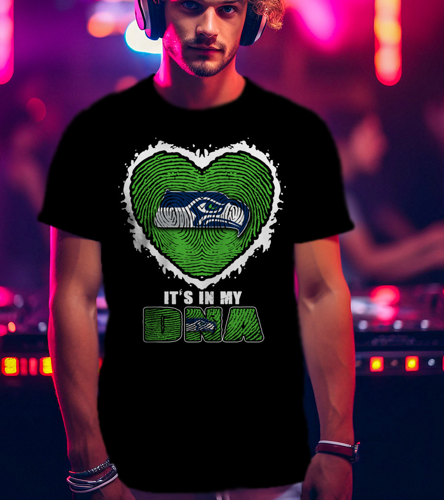It's In My DNA Seattle Seahawks Heart T-Shirt