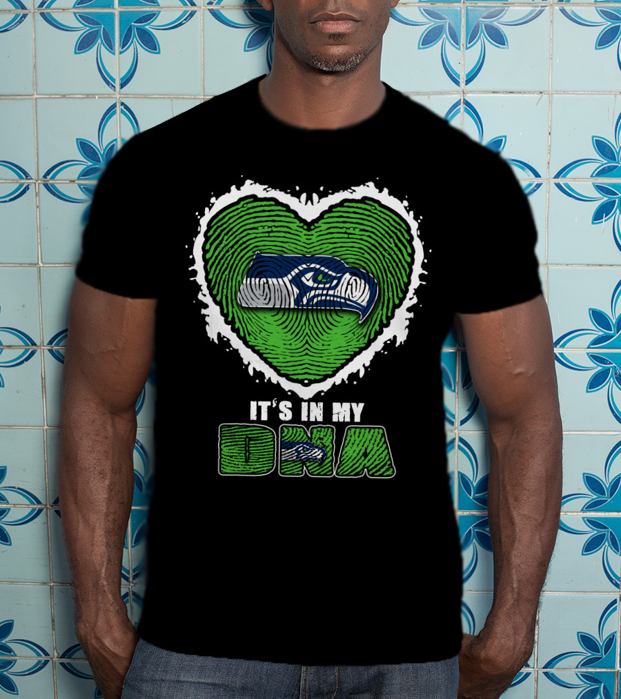 It's In My DNA Seattle Seahawks Heart T-Shirt