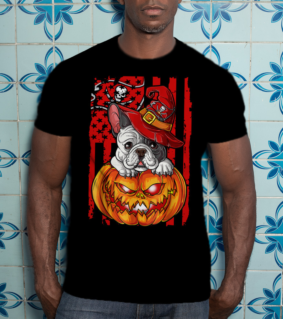Hlw Bulldog Pumpkin Halloween Tampa Bay Buccaneers T-Shirt