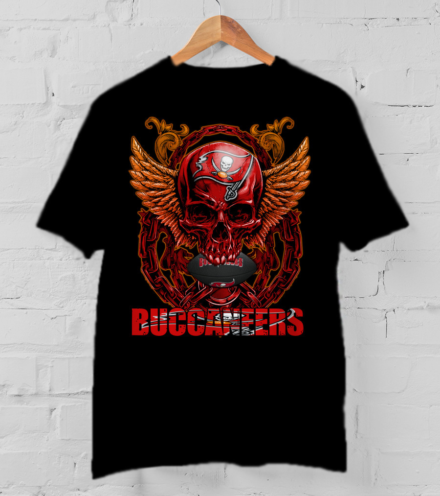 Buccaneers Skullfb Tampa Bay Buccaneers Football Wings T-Shirt