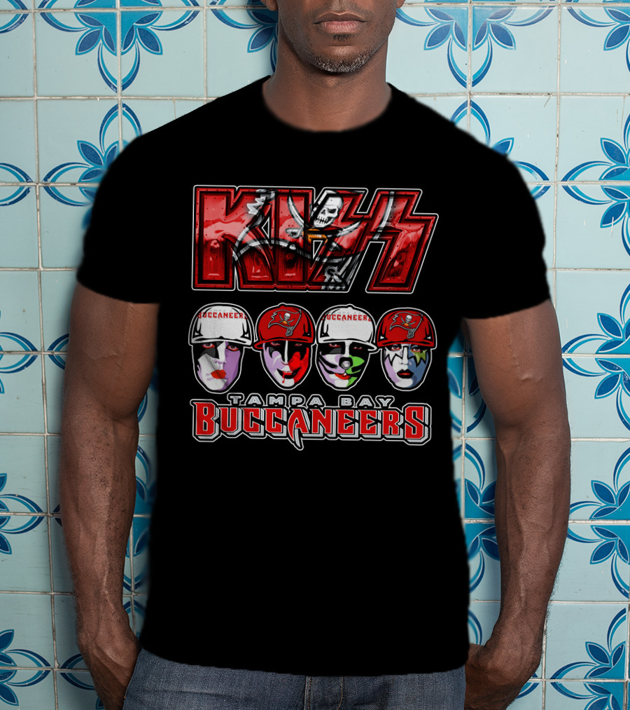 KISS Tampa Bay Buccaneers Football Fans Face Paint T-Shirt