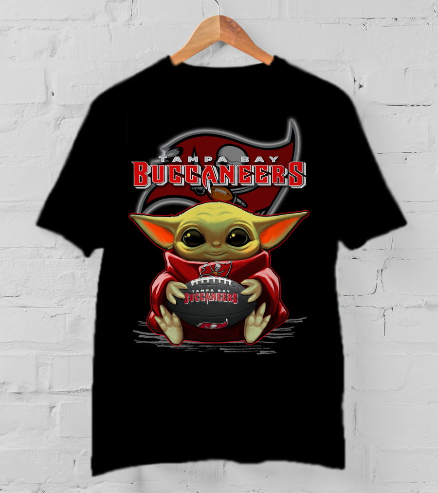 Tampa Bay Buccaneers Yoda Holding Football T-Shirt