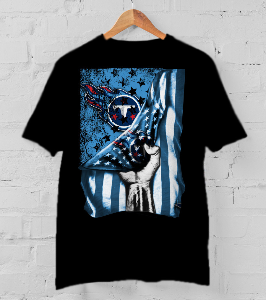 Flag Tennessee Titans American Stars Stripes T-Shirt