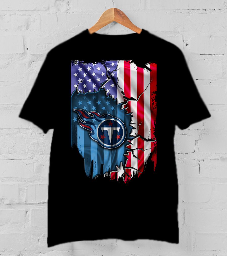Flag V2 Tennessee Titans American Rip T-Shirt