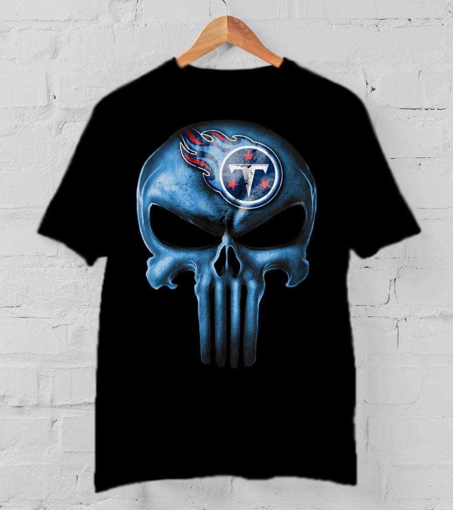 Skull V3 Tennessee Titans Logo Integration T-Shirt