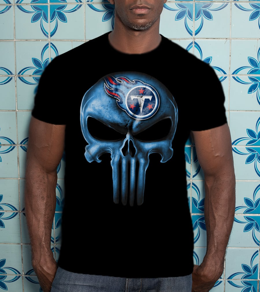 Skull V3 Tennessee Titans Logo Integration T-Shirt