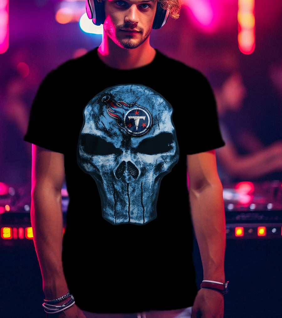 Tennessee Titans Skull Logo V4 T-Shirt