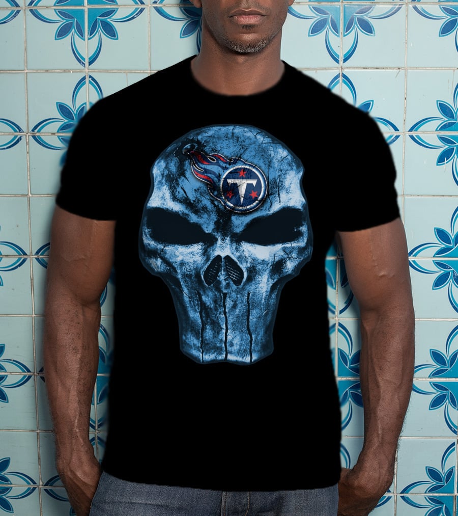 Tennessee Titans Skull Logo V4 T-Shirt