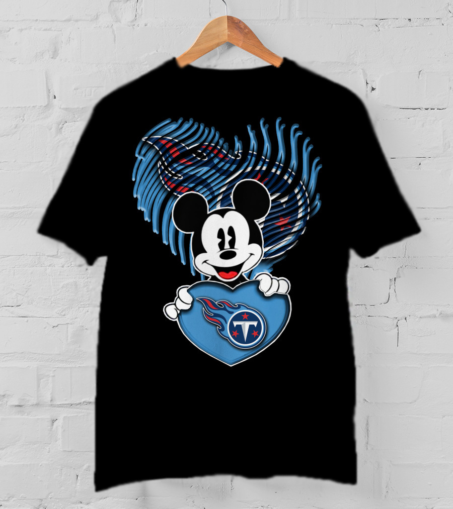 Mick Tennessee Titans Heart Logo Mascot T-Shirt