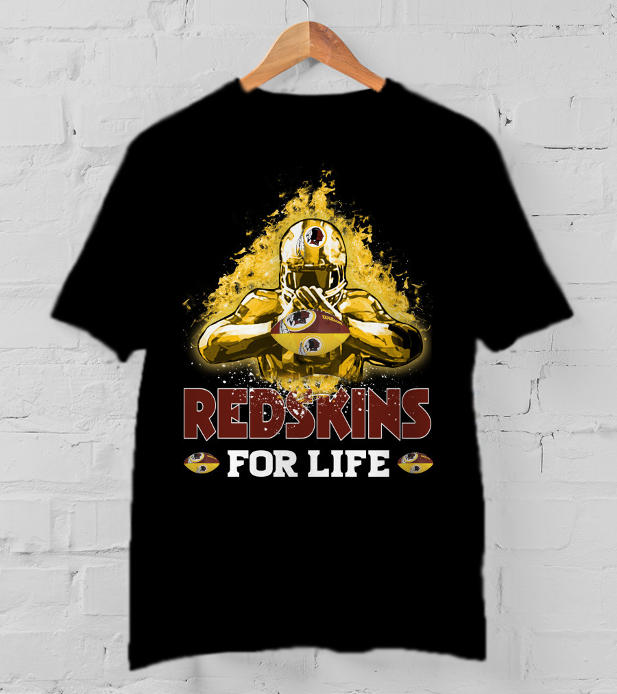 Redskins For Life Washington Nfl Football Helmet T-Shirt