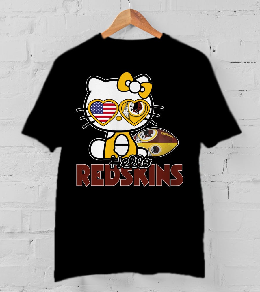 Hello Kitty Redskins American Football Crossover T-Shirt