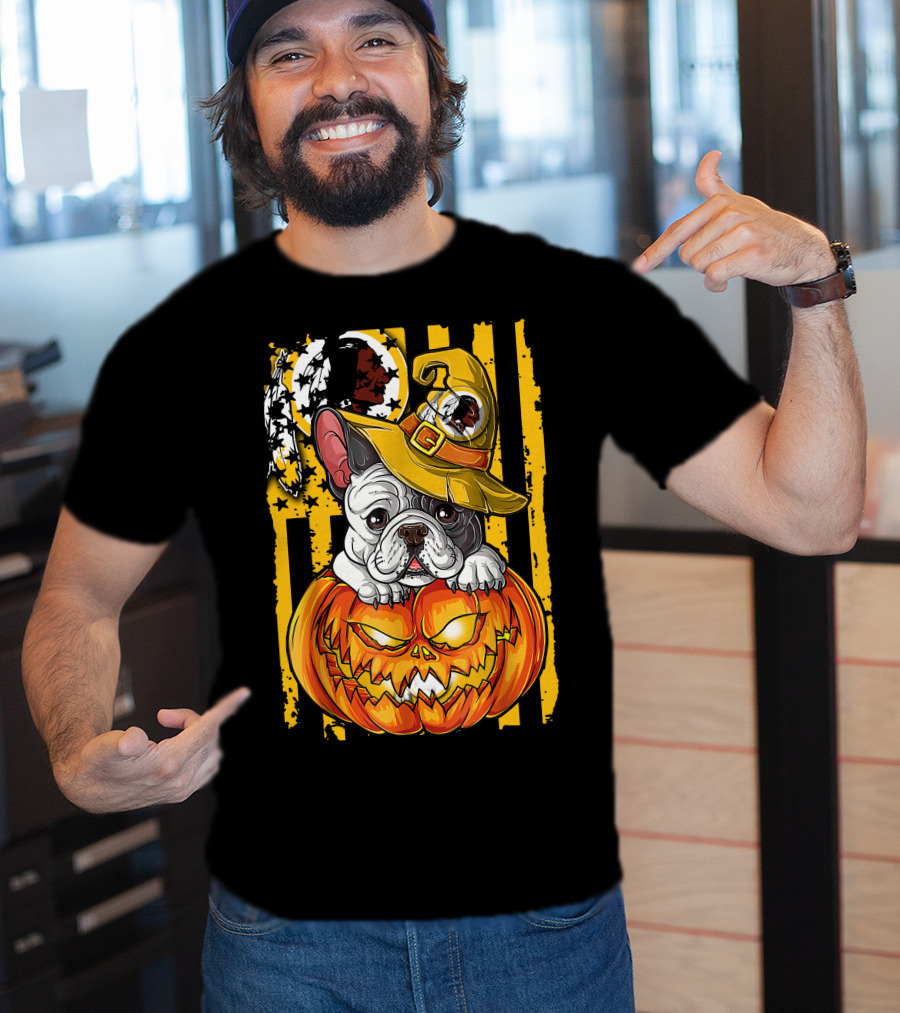 Hlw Washington Redskins Bulldog Halloween Pumpkin T-Shirt