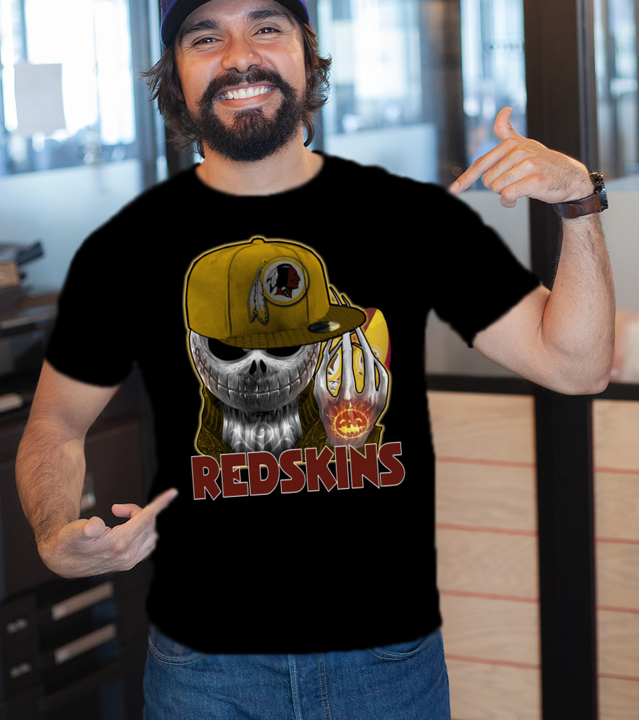 Jackskull Redskins Halloween Pumpkin T-Shirt